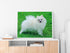 MOER SKY White Dog Animal 5D DIY Full Drill Diamond Painting Kits, White Puppy Diamond Painting Craft Canvas Children and Adult Embroidery Arts Cr...