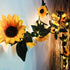2 Pack 8.8FT Artificial Sunflower Garland with 100 LED Fairy String Lights,Fake Vines Faux Sunflowers Hanging Garland Silk Flowers Hanging Plant f...