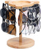 Sunglasses Organizer Glasses Holder Stand with 360 Rotating Display Eyeglasses Rack Wood Base for up to 12 Pairs of Eyewear for Table Dresser Desk...