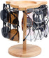 Sunglasses Organizer Glasses Holder Stand with 360 Rotating Display Eyeglasses Rack Wood Base for up to 12 Pairs of Eyewear for Table Dresser Desk...