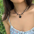 COLORFUL BLING Sweet Star Charms Pendant Choker Necklace Irregular Gravel Y2K Healing Crystal Necklace Summer Jewelry for Women...