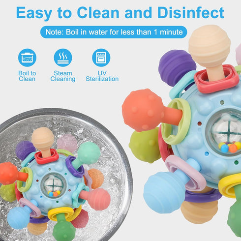 Baby Montessori Sensory Toys for 0-6 6-12 Months, Food Grade Teething Toys for Babies 0 3 6 9 12 18 Months, Newborn Infant Learning Developmental ...