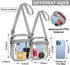 Clear Crossbody Purse Bag, Clear Bag Stadium Approved with Front Pocket for Concerts Sports Festivals...