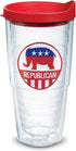 Tervis Republican Elephant Made in USA Double Walled Insulated Tumbler Travel Cup Keeps Drinks Cold & Hot, 24oz, Classic...