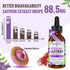 Saffron Supplements - 88.5 mg Liposomal Saffron Extract Drops Better Bioavailability for Mood, Energy, Vision & Focus with Ashwagandha, Turmeric, ...