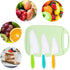 4 Pcs Kids Kitchen Knife Set,Kids Knives For Real Cooking With Nylon Kitchen Baking Knife with Cutting Board,Firm Grip,Safe Serrated Edges Kids Kn...