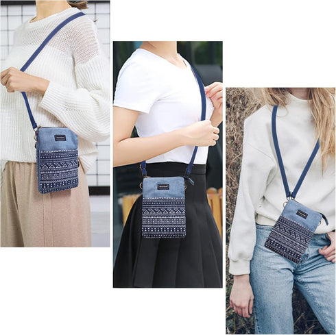 Small Crossbody Bag for Women Mobile Phone Purse National Pattern Shoulder Bag Handbags Coin Pouch for Women...