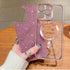 Phone Case for iPhone 15 Pro Magnetic Glitter Clear Case, Luxury Plating Love Heart Design, Full Camera Lens Protector TPU Protective Case for Wom...