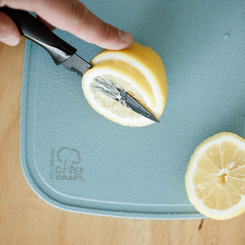 Chef Craft Select Wheat Straw Cutting Board and Knife Set, 10 inch x 7.5 inch, Blue...
