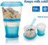 INOGIH Cereal On the Go Cups Breakfast-Portable Drink-Cup Cereal To-Go Container-Cup with Spoon (Blue)...