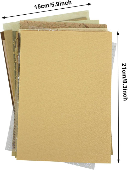Mililanyo 30Pcs Handmade Scrapbook Craft Paper Sheet Textured Morandi A5 Sheet Mesh Fabric Special Paper for Card Making Art Journaling Supplies D...