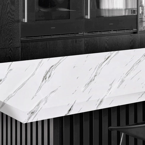 practicalWs White Marble Contact Paper Peel and Stick for Countertops 17.7inch×118.1inch Self Adhesive Removable Waterproof Wallpaper for Cabinet ...
