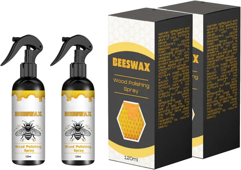 2 Pack Beeswax Spray Furniture Polish and Cleansing, Natural Beeswax Spray for Wood Furniture Floors - Original Beeswax Spray Cleansing for Living...