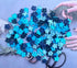 200 Pcs Handmade Mulberry Paper Stephania Venosa Flowers Petals 15x15 mm Scrapbooking Wedding DIY Craft Supplies Card Artificial Flowers (Blue Ton...