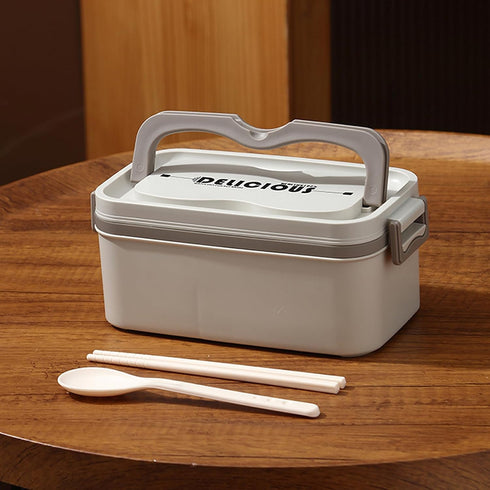 Adult Bento Box, Stackable Lunch Box Container with Snap, 304 Stainless Steel Utensils, and Nylon Sealing Strap, BPA Free Food Container (White01)...