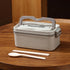 Adult Bento Box, Stackable Lunch Box Container with Snap, 304 Stainless Steel Utensils, and Nylon Sealing Strap, BPA Free Food Container (White01)...