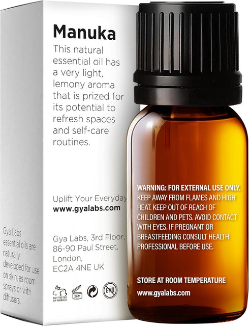 Gya Labs Manuka Essential Oil for Skin - 0.34 Fl Oz - 100% Pure Natural Manuka Oils for Skin, Nails, Candle Making & Aromatherapy - Herbaceous & E...