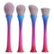 Oneleaf Standing Fish Scale Makeup Brushes Premium Synthetic Powder Blush Kabuki Foundation cosmetic Makeup 4 Pcs Brush Set-Colorful...