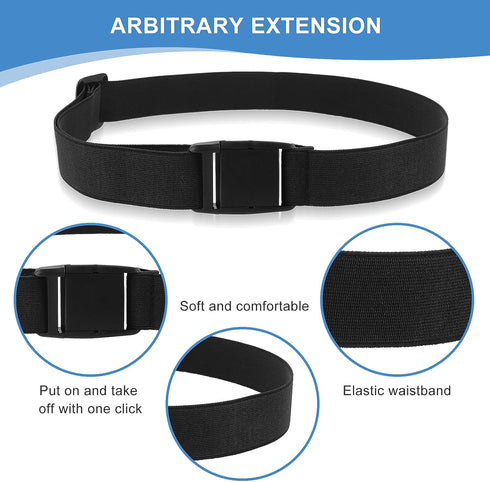 Women Invisible Belt, No Show Women Stretch Belts Adjustable Elastic Belt No Show Waist Belts Web Belt with Flat Buckle for Jeans Pants Dresses...