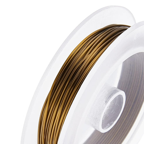 BENECREAT 20 Gauge Jewelry Beading Wire, Tarnish Resistant Antique Bronze Wire for Jewelry Craft Making, 33 Feet/11 Yard...