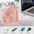 FARADAY USB Desk Fans 5 Inches Portable Table Fans 360° Head Rotation Small Personal Desktop Fan for Home Office, 3 Speeds, Pink...