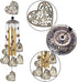 Garden Loving Heart Wind Chimes Outdoor Indoor Decor, Hand-Made Heart Musical Wind Chimes, Mobile Wind Catcher Romantic Wind-Bells for for Home, M...
