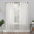 No. 918 Emily Sheer Voile Grommet Curtain Panel, 59" x 63", Eggshell Off-White...