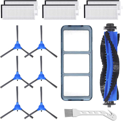 Eufy Replacement Parts Kit for RoboVac 11S, 30, 30C, 15C, 12, 35C - Robot Vacuum Cleaner Accessory Kit: 6 Filters, 6 Side Brushes, 1 Main Brush, 1...