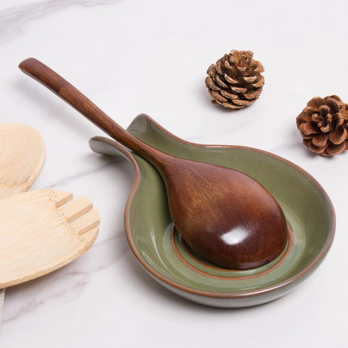 Spoon Rest for Kitchen, Ceramic Spoon Holder for Stove Top, Cooking Spoon Holder,Kitchen Spoon Rest,Heat Resistant Utensil Rest for Countertop, Di...