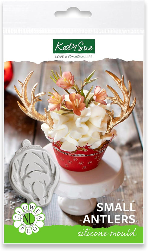 Flower Pro Small Antlers Silicone Mold for Christmas Cake Decorating & Crafts by Katy Sue Molds & Flower Pro. Makes a Pair of Antlers, Each 2.9 In...