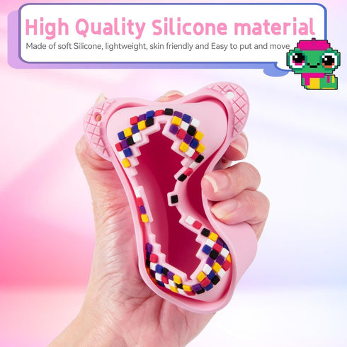 Silicone Case for Bitzee Interactive Toy Digital Pet and Case, Protective Holder Skin for Bitzee Virtual Electronic Pets Kids Toys (Pink)...