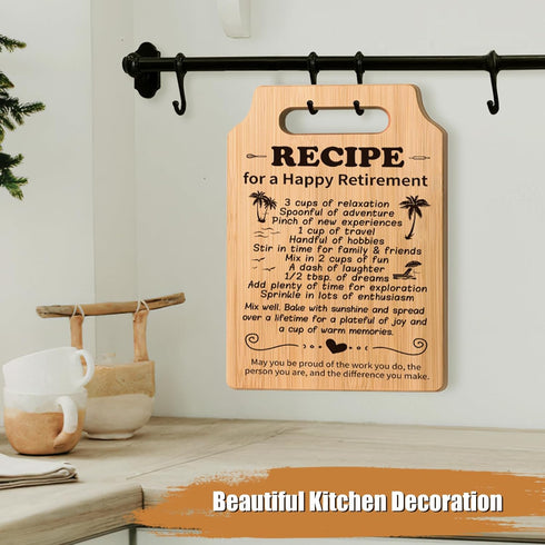 Retirement Gifts for Women - Retirement Gifts for Her, Retired Cutting Board Gifts, Retirement Gifts for Female Friends Nurse Coworker Teachers Bo...