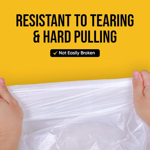 Small Trash Bags 4 Gallon - 100 Count 4 Gallon Trash Bag, White Small Garbage Bags, Unscented Bathroom Trash Bags Kitchen Office, Thickened & Stro...