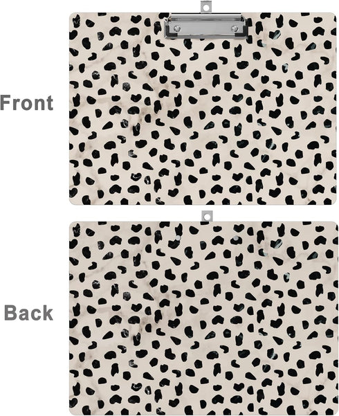 Clipboard with Designs A4 Letter Standard Size Hardboard Cute Landscape Clipboards Decorative with Low Profile Clip for Office School - Cheetah Sp...