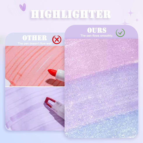 12 Colors Bible Highlighters with Shinny Dry Fast No Bleed Bible Highlighter Pastelfor Notes School and Office Supplies (Shinny pack of 12)...