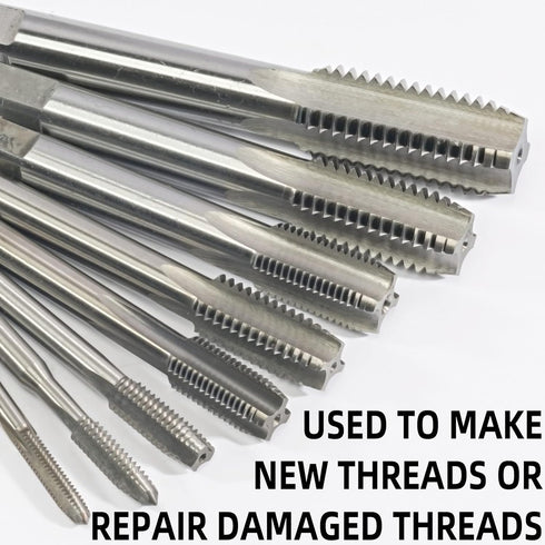 Right and Left Hand 9/16"-20 UN HSS Tap, 9/16 x 20 UN Thread Tap for Bike Crank Repair...