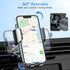 Car Phone Holder Mount, Super Stable Air Vent Cell Phone Car Mount with 2024 Newest Metal Hook Clip, 360° Rotation,One Button Release for iPhone, ...