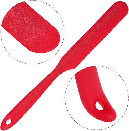 2pcs Silicone Spatulas Heat Resistant Jar Spatulas Cake Cream Butter Spatulas with Long Handle Non-Stick Kitchen Baking Cooking Resin Craft Stirri...