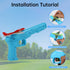 12 Pack Airplane Launcher Toys for Kids, 2 Launchers and 10 Foam Glider, Indoor Outdoor Flying Toys for Boys Girls 4-8 Years Old, Plane Party Favo...