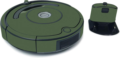 MightySkins Skin for iRobot Roomba 675 Max Coverage - Solid Olive | Protective, Durable, and Unique Vinyl Decal wrap cover | Easy To Apply, Remove...
