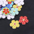 FENICAL Wooden Buttons 2cm Colorful Flowers 2 Holes Buttons Sweater Buckles Sewing Craft Scrapbooking DIY Buttons 50 Pcs (Random Color)...