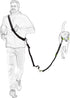 Mile High Life | Retractable Hands Free Dog 7FT Leash | Waist Running Adjustable | Reflective Dual Black Bungees | Dual Handles | Small Medium Lar...