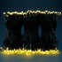 YULETIME 100 ft 300 Count Warm White LED String Lights with 8 Models Adapter, Black Wire Wide Angle 5mm Christmas Lights (Warm White - Black Wire)...
