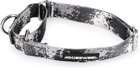 Stylish Camouflage Floral Printed Dog Collar - Adjustable Collar for Small and Medium Large Dogs (L, Black)...