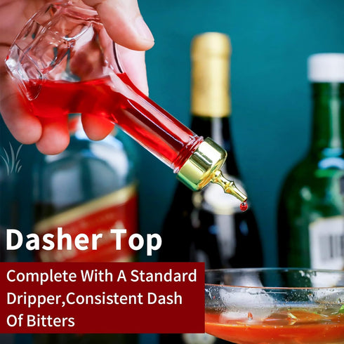 SuproBarware Bitters Bottle Set of 2 Glass Dash Bottle with Dasher Top 1.7oz Professional Bar Tool for Cocktail Great for Bartender Home Bar...