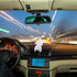 Cute Swing Duck Car Interior Accessories Decor, Swinging Rear View Mirror Hanging Ornament for Women Men Gift (White)...