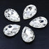 DONGZHOU Teardrop Crystal Rhinestones, Large Rhinestones Glitter Stones Glass Gemstones for Crafts, Jewelry Making, Shoes, Clothes, 30 x 20 mm, 8 ...