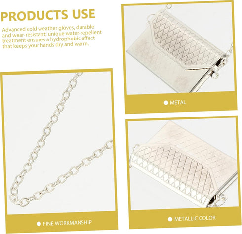 Toyvian 2pcs Dollhouse Metal Bag Doll Handbags Miniature Handbag Mini Metal Handbag Mini Doll House Model Accessories Handbag Bjd Dollhouse Bag La...