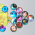 Starry Sky Pattern Refrigerator Magnets - 16 Pack Fridge Magnets for Refrigerator Office Cabinets Whiteboards Photo, 1.35 Inches Diameter, Best Ho...