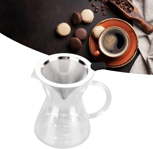 SALUTUY Coffee Kettle, Drip Glass Coffee Maker 400ml Great Gift Accurate Brewing Control Coffee Maker Premium Coffee Brewing Tool for Perfect Cup ...